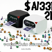 Machine à mélanger les cartes de poker Texas automatique en plastique, design minimaliste, portable, alimentation électrique, pour jeux de société - Vente en gros