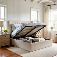 Lit de rangement Halle Double King Stylish Tufted Velvet Line Cadre de lit