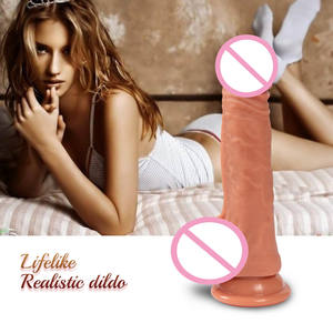 XISE20cmデュアルレイヤーシリコンディルドスーパーリアリストホットドンゴムペニスエロ大人のおもちゃビッグコックセックスツール販売 - Product Image 4
