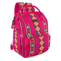 Sac de Style Ethnique pour Maman Sac 20-35L Étanche PU Poignée Souple De Poche Multifonctionnel Bébé Poussette Sac 15 pouces