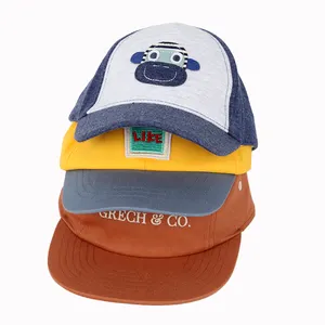 High Quality Unstructured Baseball Cap Custom Embroidered Logo Kids Dad Hat Toddler Caps Wholesale
