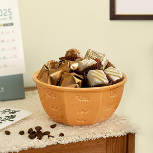 Bol en céramique de grande capacité de style moyen-oriental à motif de chameau, couleur orange clair brun, pour chocolat et desserts, prix de gros - Product Image 3