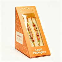 Boîte d'emballage personnalisée pour croissants, chips, pain, gaufrettes, œufs, toasts, sandwichs, petit-déjeuner, boîte à sandwichs aux œufs