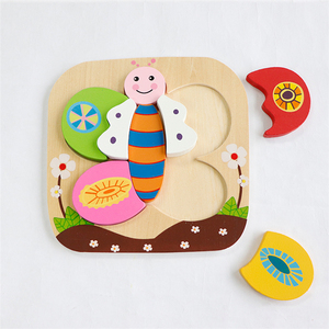 Puzzle per bambini <span class=keywords><strong>in</strong></span> legno animali Cartoon farfalla giocattoli Puzzle per bambini giochi di apprendimento Puzzle 3D <span class=keywords><strong>gioco</strong></span> da tavolo - Product Image 4