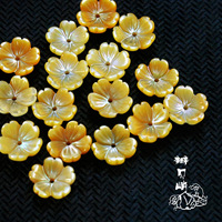 [A03] Fleur de coquillage 8mm jaune, support de fleur en coquille, broche, accessoires en gros, épingle à cheveux, accessoires pour cheveux