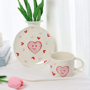 Lelyi vendite dirette in fabbrica in tazza da caffè in ceramica a cuore piccolo tazza in ceramica carina personalizzata all'ingrosso - Product Image 2