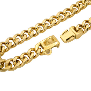 <span class=keywords><strong>Collar</strong></span> de Perro de Acero Inoxidable con Remaches de Lujo de 13 mm, Diseño Animal, Chapado en Oro, Anti-Mordidas, Correa de Perro de Acero de Titanio y Anillo para el Cuello - Product Image 5