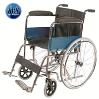 Article populaire Nouveau L'usine Foshan produit directement le fauteuil roulant standard 809 chrome de base Silla de Ruedas