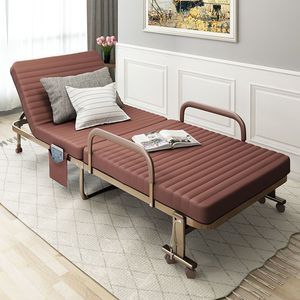 Lit pliant simple et élégant avec cadre en métal, taille simple, multifonctionnel, pour le bureau, la maison ou les soins à domicile - Product Image 1