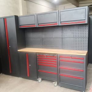 Armoire combinée, établi en acier haute résistance, armoire personnalisable, outils d'atelier robustes, système de rangement de <span class=keywords><strong>garage</strong></span>, OEM - Product Image 1
