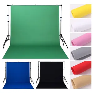 E-reise 1.6M x 2M/3M/4M Photographie Photo Studio Simple Fond Toile de Fond Non-tissé Solide Couleur Vert Écran Chromakey 10 couleurs