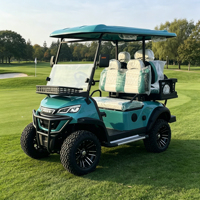 Voiturette de golf électrique Rainbow 72V 5kW 4 places, couleur de carrosserie personnalisable, avec boîte de rangement arrière, homologuée DOT pour les États-Unis