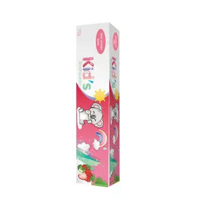 안전한 불소 함유 키즈 치약 딸기향 보호 껌 항충치 SLS 무료