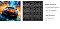 Mur vidéo LED extérieur, écran LED publicitaire grand format 1x1m, étanche, panneau LED publicitaire haute définition 1080P.