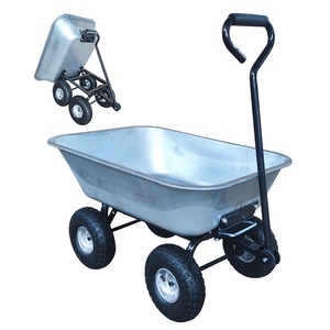 Heavy-Duty đa mục đích vườn Wagon thép nhựa đa chức năng kéo <span class=keywords><strong>Dump</strong></span> giỏ hàng với tiện ích xe cút kít Xe đẩy giỏ hàng - Product Image 1