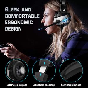 Casque de jeu ONIKUMA K5, meilleurs écouteurs stéréo pour joueurs avec microphone et lumière LED pour Xbox One - Product Image 5