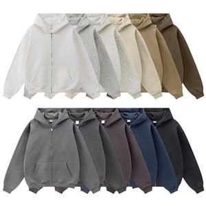 Sudaderas con Capucha de Alta Calidad para Hombre al por Mayor, Sudadera con Capucha de Algodón y Forro Polar con Logotipo Bordado Personalizado, Chaqueta con Capucha Unisex con Cremallera Completa - Product Image 1