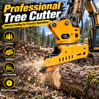 Excavator Forestry Grapple Saw Hydraulic Tree Cutter Attachment NM400 Material Gear for Logging Timber Handling Land Clearing