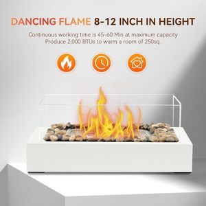 Bàn hố lửa trong nhà & Ngoài trời hố lửa bàn với đá cuội cho người lớn trang trí nội thất nhà Patio ban công thư đặt hàng đóng gói - Product Image 2