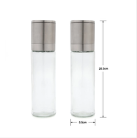 Moulin à sel et à poivre en verre réglable de 150ml moulin à sel et à poivre en céramique moulin à épices en acier inoxydable pour la cuisine