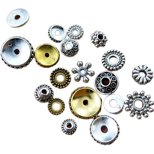 Moda all'ingrosso Daisy distanziatori fiore perline metallo tibetano argento colore distanziatore perline accessori per la fabbricazione di gioielli - Product Image 1