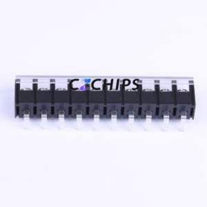 KF48R-9.5-10P Barrier <b>Terminal</b> <b>Block</b> Bent Lead Through Hole,P=9.5mm <b>Connector</b> With Cover Plate 9.5mm 1x10P Right Angle Pin - Product Image 2