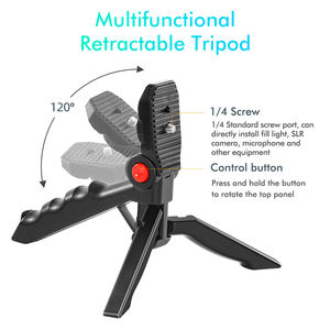 Kit de vlog mobile de haute qualité, micro-lumière, trépied de microphone, lumière led, kit de vlog mobile à distance sans fil pour microphone <span class=keywords><strong>tiktok</strong></span> - Product Image 4