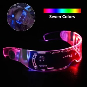 Lunettes lumineuses LED à sept couleurs améliorées Rts pour fêtes d'<span class=keywords><strong>anniversaire</strong></span>, bars, festivals <span class=keywords><strong>de</strong></span> <span class=keywords><strong>musique</strong></span>, Noël et lunettes <span class=keywords><strong>de</strong></span> science-fiction - Product Image 4