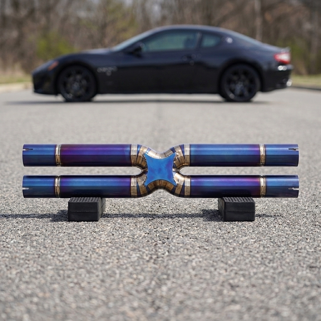 VantaFlow Mid X Pipe Exhaust System Blue Burnt for Maserati GranTurismo GT M145 4.2L 4.7L 2007-2019