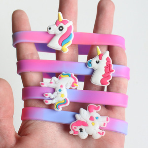 สายรัดข้อมือซิลิโคน PVC สำหรับเด็กสายรัดข้อมือแบบหมุนด้วยตัวเองสีทึบสายรัดข้อมือ - Product Image 6