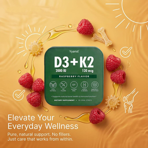 OEM/ODM: Apoya la salud ósea natural y la función inmunitaria, tiras orales de vitamina D3 K2 naturales sin gluten, muestra gratuita. - Product Image 3