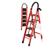 Échelle pliante domestique en acier au carbone, capacité de charge 150 kg, hauteur extensible 1,9 m, échelle télescopique élargie et épaissie