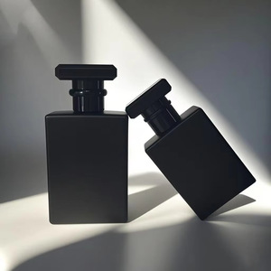 Luxury Rectangle 50ml Men Perfume Bottle Empty Cologne High End <b>Pump</b> Sprayer Matte Glass Perfume Spray Bottle - Product Image 3