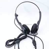 Casque Anti-Bruit Professionnel avec Microphone Compatible Plantronics ou Jabra pour Centre d'Appels