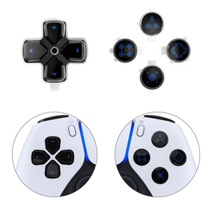 ปุ่มแอคชั่น D-pad แบบกำหนดเอง สีดำสามเฉดสี ใส และน้ำเงิน พร้อมสัญลักษณ์ที่ออกแบบใหม่ ปุ่มหน้า D-pad สำหรับคอนโทรลเลอร์ Ps5 - Product Image 3