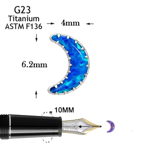 Piercing Labret in Titanio ASTM F136 con Opale Pavé, per Labbra/Orecchio/Trago/<span class=keywords><strong>Helix</strong></span>, Placcato <span class=keywords><strong>Argento</strong></span>/Oro, Classico per Bambini - Product Image 2