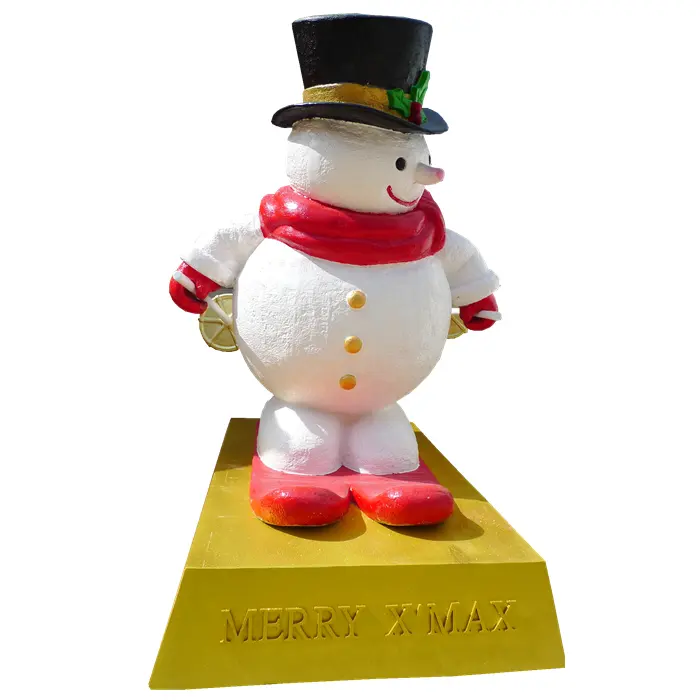 Fibra de vidro ao ar livre decorativa do Natal do boneco de neve boneco de neve gigante