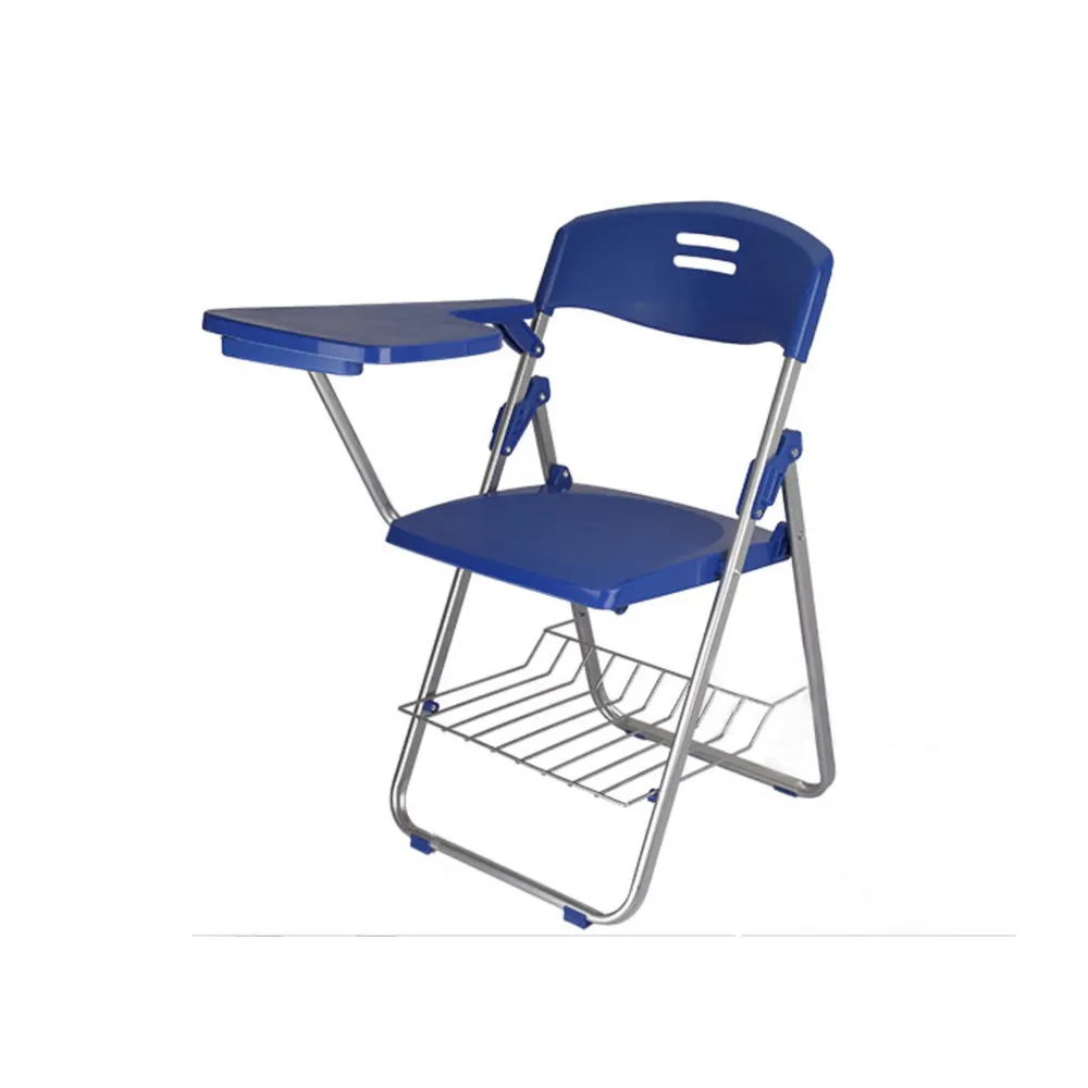 QS-FTC04 hafif plastik katlanır sandalye eğitim sandalye ile yazma pedi tablet okul sandalyesi