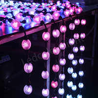 Guirlande LED 3D à pixels DMX/WS2811 de 6 m, rideau RGB décoratif, contrôle Artnet, éclairage de scène de Noël, DC24V IP65, guirlande lumineuse en cristal