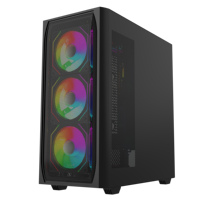 Boîtier PC Gaming ATX de Niveau Débutant avec Panneau Avant en Maille Métallique ABS et Fenêtre en Verre Trempé, Vente en Gros, 24 Ans d'Expérience en Usine