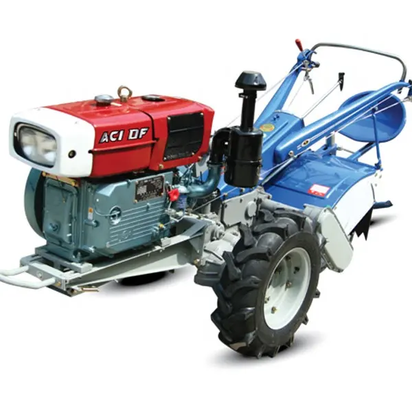 Wasser gekühlter Diesel Zweirad 10 PS Power Pinne Mini Walking Traktor Landwirtschaft liche Maschinen Land maschinen Roto tiller Grubber