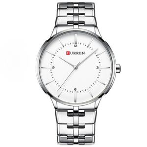 <b>For</b> 8321 <b>Men's</b> Alloy Case Stainless Steel Band Glass Dial Pointer Quartz <b>Watch</b> <b>Waterproof</b> Business Fashion Wristwatch - Product Image 5
