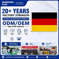 Bannière personnalisée du drapeau allemand de 3x5 pieds, polyester non tissé, rectangulaire, bannière publicitaire extérieure, résistante aux UV, impression numérique