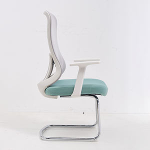 Reposabrazos fijo directo de fábrica con respaldo de malla con soporte de madera, asiento de tela, silla de oficina opcional - Product Image 3