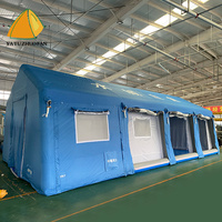 Tente médicale gonflable et étanche personnalisée OEM Tente de décontamination avec canal de stérilisation Tente cubique gonflable pour hangar de désinfection
