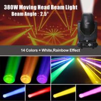 Projecteur Beam Mobile 380W RGBW Sharpy Beam Prêt à l'emploi, 14 Couleurs, Double Prisme pour Scène, Club, Concert, Événement, Contrôle DMX512, IRC 85