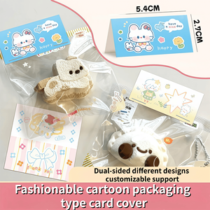 Etiquetas personalizadas de dibujos animados para tarjetas de felicitación, para empaquetado con diseño plegable y orificio para cordón. - Product Image 4