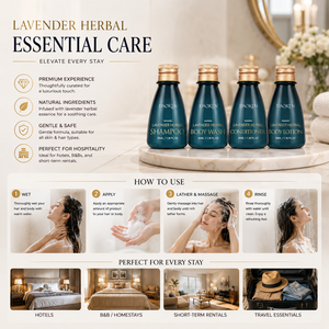 Shampooing et après-shampoing hydratants jetables de 35 ml à la lavande, marque privée OEM, pour hôtels et maisons <span class=keywords><strong>d</strong></span>'hôtes - Product Image 5