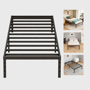 Easy Assembly Metal <strong>Bed</strong> With Noise Full Platform <strong>Bed</strong> Frame No Box Spring Needed Flat Pack Metal <strong>Bed</strong> <strong>Underbed</strong> Storage - Product Image 1
