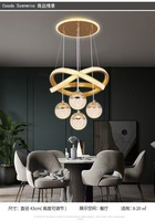 Lustre en cristal d'usine 85-265V 80W, luminaire suspendu à télécommande à trois couleurs dimmable pour salle à manger APCITL